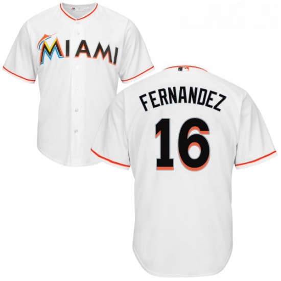 Youth Majestic Miami Marlins 16 Jose Fernandez Authentic White Home Cool Base MLB Jersey Youth Majestic Miami Marlins 16 Jose Fernandez Authentic White Home Cool Base MLB Jersey