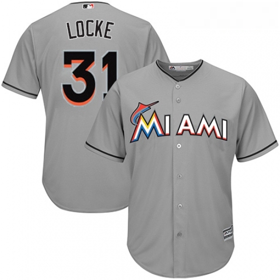 Youth Majestic Miami Marlins 31 Jeff Locke Replica Grey Road Cool Base MLB Jersey Youth Majestic Miami Marlins 31 Jeff Locke Replica Grey Road Cool Base MLB Jersey