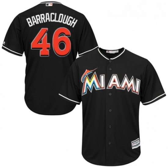 Youth Majestic Miami Marlins 46 Kyle Barraclough Replica Black Alternate 2 Cool Base MLB Jersey Youth Majestic Miami Marlins 46 Kyle Barraclough Replica Black Alternate 2 Cool Base MLB Jersey
