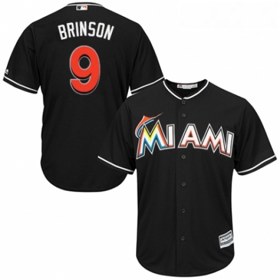 Youth Majestic Miami Marlins 9 Lewis Brinson Replica Black Alternate 2 Cool Base MLB Jersey Youth Majestic Miami Marlins 9 Lewis Brinson Replica Black Alternate 2 Cool Base MLB Jersey