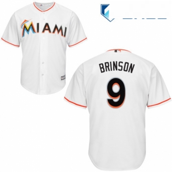 Youth Majestic Miami Marlins 9 Lewis Brinson Replica White Home Cool Base MLB Jersey Youth Majestic Miami Marlins 9 Lewis Brinson Replica White Home Cool Base MLB Jersey