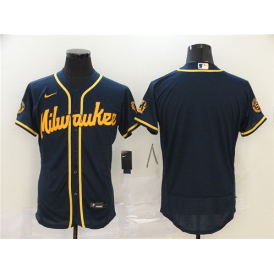 Brewers Blank Navy Nike 2020 Flexbase Jersey Brewers Blank Navy Nike 2020 Flexbase Jersey