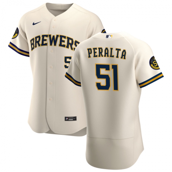 Men Milwaukee Brewers 51 Freddy Peralta Men Nike Cream Home 2020 Flex Base Player MLB Jersey Men Milwaukee Brewers 51 Freddy Peralta Men Nike Cream Home 2020 Flex Base Player MLB Jersey