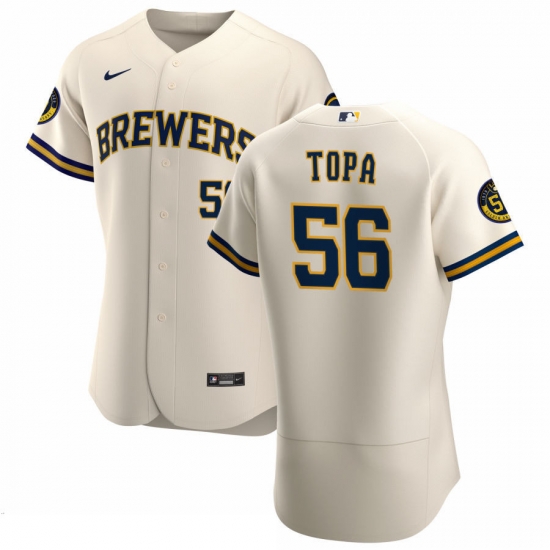 Men Milwaukee Brewers 56 Justin Topa Men Nike Cream Home 2020 Flex Base Player MLB Jersey Men Milwaukee Brewers 56 Justin Topa Men Nike Cream Home 2020 Flex Base Player MLB Jersey