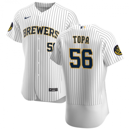 Men Milwaukee Brewers 56 Justin Topa Men Nike White Home 2020 Flex Base Player MLB Jersey Men Milwaukee Brewers 56 Justin Topa Men Nike White Home 2020 Flex Base Player MLB Jersey