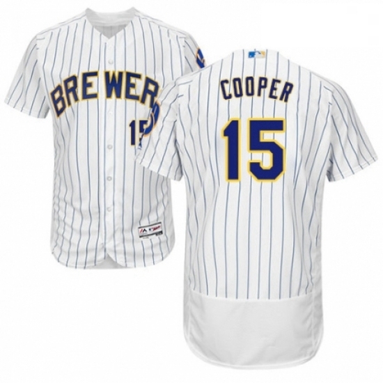 Mens Majestic Milwaukee Brewers 15 Cecil Cooper White Home Flex Base Authentic Collection MLB Jersey Mens Majestic Milwaukee Brewers 15 Cecil Cooper White Home Flex Base Authentic Collection MLB Jersey