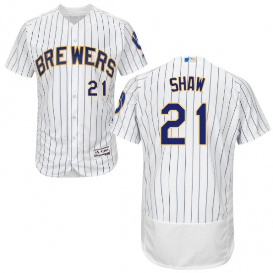 Mens Majestic Milwaukee Brewers 21 Travis Shaw WhiteRoyal Flexbase Authentic Collection MLB Jersey Mens Majestic Milwaukee Brewers 21 Travis Shaw WhiteRoyal Flexbase Authentic Collection MLB Jersey