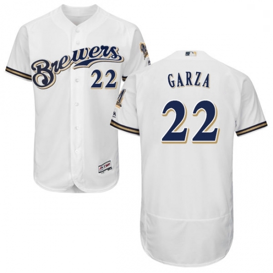 Mens Majestic Milwaukee Brewers 22 Matt Garza White Alternate Flex Base Authentic Collection MLB Jersey Mens Majestic Milwaukee Brewers 22 Matt Garza White Alternate Flex Base Authentic Collection MLB Jersey