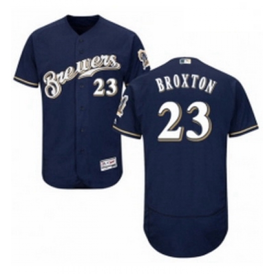Mens Majestic Milwaukee Brewers 23 Keon Broxton White Alternate Flex Base Authentic Collection MLB Jersey Mens Majestic Milwaukee Brewers 23 Keon Broxton White Alternate Flex Base Authentic Collection MLB Jersey