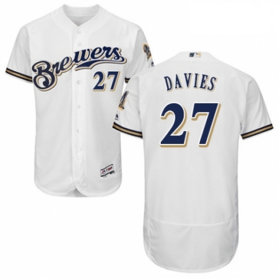 Mens Majestic Milwaukee Brewers 27 Zach Davies Navy Blue Alternate Flex Base Authentic Collection MLB Jersey Mens Majestic Milwaukee Brewers 27 Zach Davies Navy Blue Alternate Flex Base Authentic Collection MLB Jersey