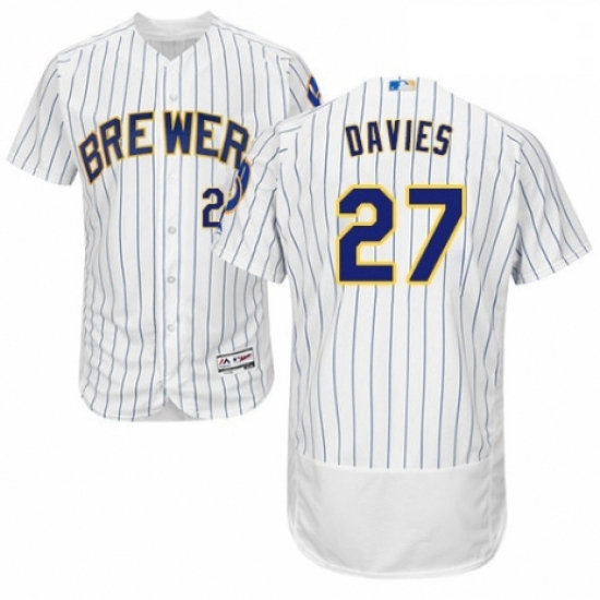 Mens Majestic Milwaukee Brewers 27 Zach Davies White Home Flex Base Authentic Collection MLB Jersey Mens Majestic Milwaukee Brewers 27 Zach Davies White Home Flex Base Authentic Collection MLB Jersey