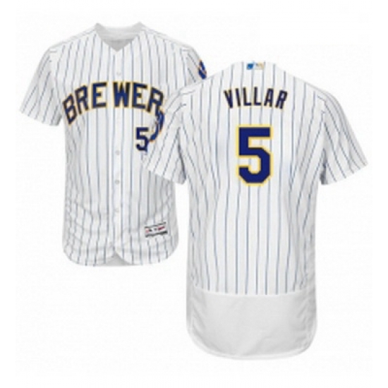 Mens Majestic Milwaukee Brewers 5 Jonathan Villar WhiteRoyal Flexbase Authentic Collection MLB Jersey Mens Majestic Milwaukee Brewers 5 Jonathan Villar WhiteRoyal Flexbase Authentic Collection MLB Jersey