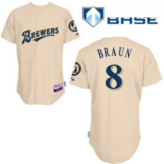 Mens Majestic Milwaukee Brewers 8 Ryan Braun Replica Cream YOUniform Cool Base MLB Jersey Mens Majestic Milwaukee Brewers 8 Ryan Braun Replica Cream YOUniform Cool Base MLB Jersey