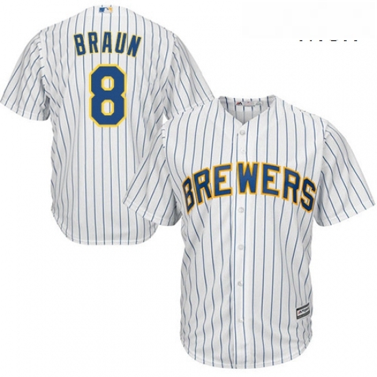 Mens Majestic Milwaukee Brewers 8 Ryan Braun Replica White Alternate Cool Base MLB Jersey Mens Majestic Milwaukee Brewers 8 Ryan Braun Replica White Alternate Cool Base MLB Jersey