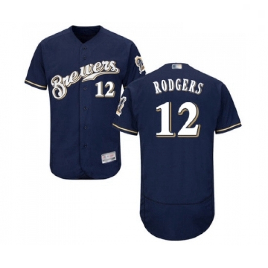 Mens Milwaukee Brewers 12 Aaron Rodgers Navy Blue Alternate Flex Base Authentic Collection Baseball Jersey Mens Milwaukee Brewers 12 Aaron Rodgers Navy Blue Alternate Flex Base Authentic Collection Baseball Jersey