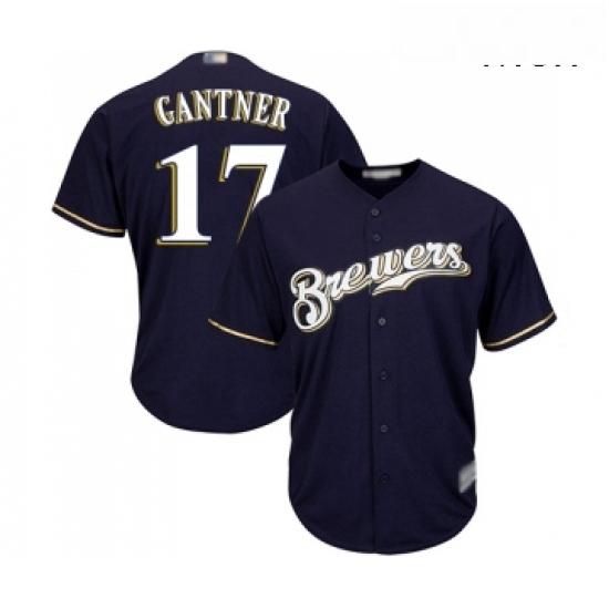 Mens Milwaukee Brewers 17 Jim Gantner Replica Navy Blue Alternate Cool Base Baseball Jersey Mens Milwaukee Brewers 17 Jim Gantner Replica Navy Blue Alternate Cool Base Baseball Jersey