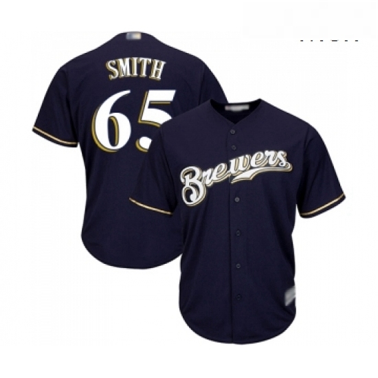 Mens Milwaukee Brewers 65 Burch Smith Replica Navy Blue Alternate Cool Base Baseball Jersey Mens Milwaukee Brewers 65 Burch Smith Replica Navy Blue Alternate Cool Base Baseball Jersey