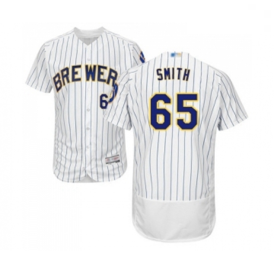 Mens Milwaukee Brewers 65 Burch Smith White Home Flex Base Authentic Collection Baseball Jersey Mens Milwaukee Brewers 65 Burch Smith White Home Flex Base Authentic Collection Baseball Jersey