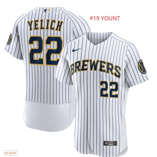 Men's Milwaukee Brewers Robin Yount #19 Nike White Flexbase Jersey Men's Milwaukee Brewers Robin Yount #19 Nike White Flexbase Jersey