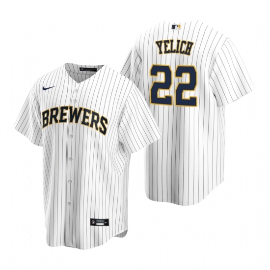 Mens Nike Milwaukee Brewers 22 Christian Yelich White Alternate Stitched Baseball Jersey Mens Nike Milwaukee Brewers 22 Christian Yelich White Alternate Stitched Baseball Jersey