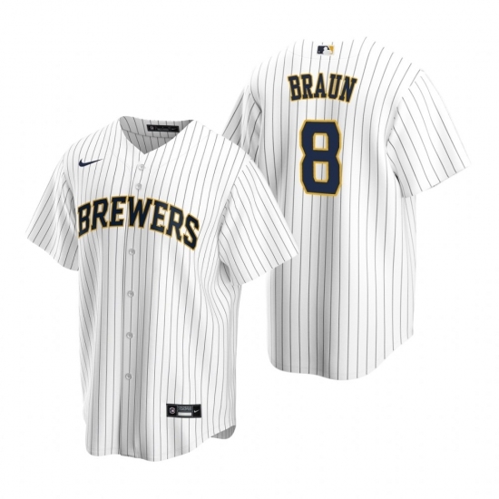 Mens Nike Milwaukee Brewers 8 Ryan Braun White Alternate Stitched Baseball Jerse Mens Nike Milwaukee Brewers 8 Ryan Braun White Alternate Stitched Baseball Jerse
