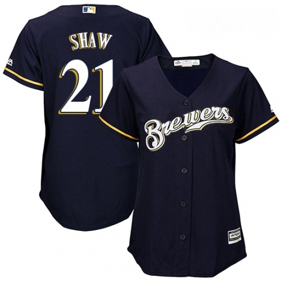 Womens Majestic Milwaukee Brewers 21 Travis Shaw Authentic Navy Blue Alternate Cool Base MLB Jersey Womens Majestic Milwaukee Brewers 21 Travis Shaw Authentic Navy Blue Alternate Cool Base MLB Jersey