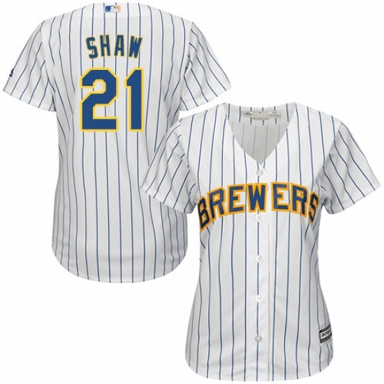 Womens Majestic Milwaukee Brewers 21 Travis Shaw Replica White Alternate Cool Base MLB Jersey Womens Majestic Milwaukee Brewers 21 Travis Shaw Replica White Alternate Cool Base MLB Jersey