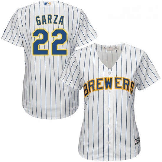Womens Majestic Milwaukee Brewers 22 Matt Garza Replica White Alternate Cool Base MLB Jersey Womens Majestic Milwaukee Brewers 22 Matt Garza Replica White Alternate Cool Base MLB Jersey