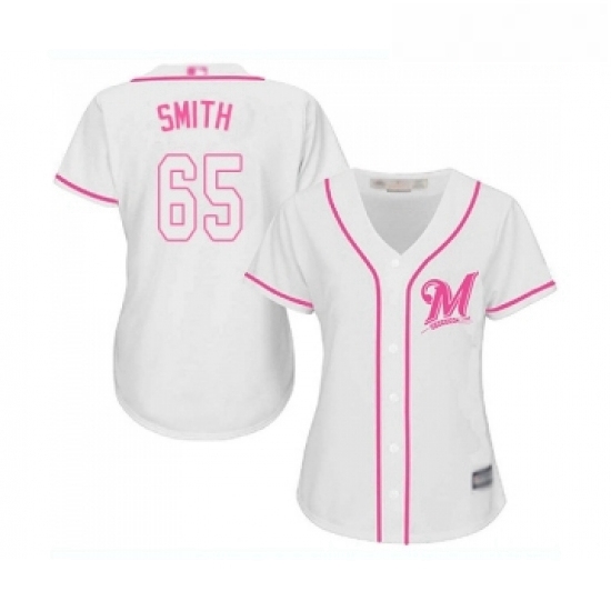 Womens Milwaukee Brewers 65 Burch Smith Replica White Fashion Cool Base Baseball Jersey Womens Milwaukee Brewers 65 Burch Smith Replica White Fashion Cool Base Baseball Jersey