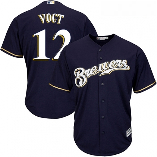 Youth Majestic Milwaukee Brewers 12 Stephen Vogt Authentic Navy Blue Alternate Cool Base MLB Jersey Youth Majestic Milwaukee Brewers 12 Stephen Vogt Authentic Navy Blue Alternate Cool Base MLB Jersey