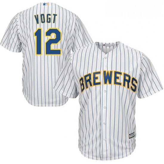 Youth Majestic Milwaukee Brewers 12 Stephen Vogt Replica White Alternate Cool Base MLB Jersey Youth Majestic Milwaukee Brewers 12 Stephen Vogt Replica White Alternate Cool Base MLB Jersey