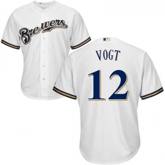 Youth Majestic Milwaukee Brewers 12 Stephen Vogt Replica White Home Cool Base MLB Jersey Youth Majestic Milwaukee Brewers 12 Stephen Vogt Replica White Home Cool Base MLB Jersey