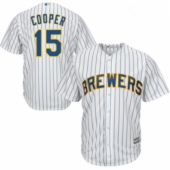 Youth Majestic Milwaukee Brewers 15 Cecil Cooper Authentic White Home Cool Base MLB Jersey Youth Majestic Milwaukee Brewers 15 Cecil Cooper Authentic White Home Cool Base MLB Jersey