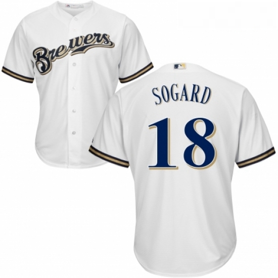 Youth Majestic Milwaukee Brewers 18 Eric Sogard Replica Navy Blue Alternate Cool Base MLB Jersey Youth Majestic Milwaukee Brewers 18 Eric Sogard Replica Navy Blue Alternate Cool Base MLB Jersey