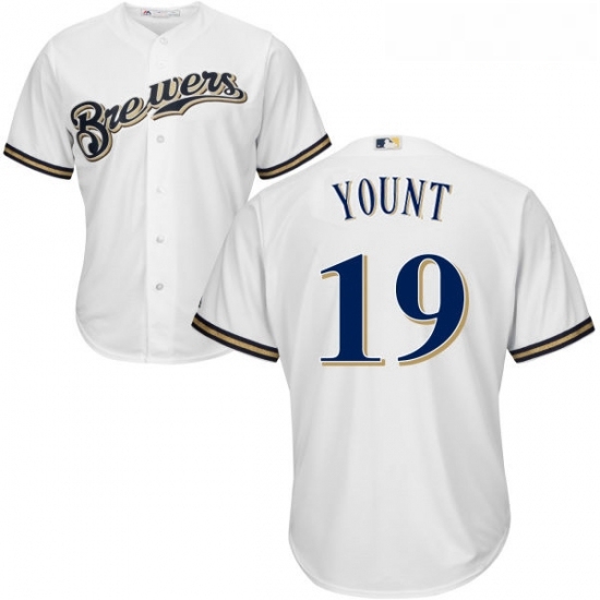 Youth Majestic Milwaukee Brewers 19 Robin Yount Authentic White Home Cool Base MLB Jersey Youth Majestic Milwaukee Brewers 19 Robin Yount Authentic White Home Cool Base MLB Jersey