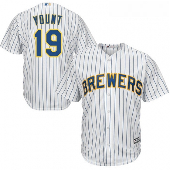 Youth Majestic Milwaukee Brewers 19 Robin Yount Replica White Alternate Cool Base MLB Jersey Youth Majestic Milwaukee Brewers 19 Robin Yount Replica White Alternate Cool Base MLB Jersey