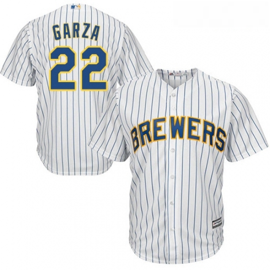Youth Majestic Milwaukee Brewers 22 Matt Garza Replica White Alternate Cool Base MLB Jersey Youth Majestic Milwaukee Brewers 22 Matt Garza Replica White Alternate Cool Base MLB Jersey