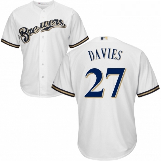Youth Majestic Milwaukee Brewers 27 Zach Davies Replica Navy Blue Alternate Cool Base MLB Jersey Youth Majestic Milwaukee Brewers 27 Zach Davies Replica Navy Blue Alternate Cool Base MLB Jersey