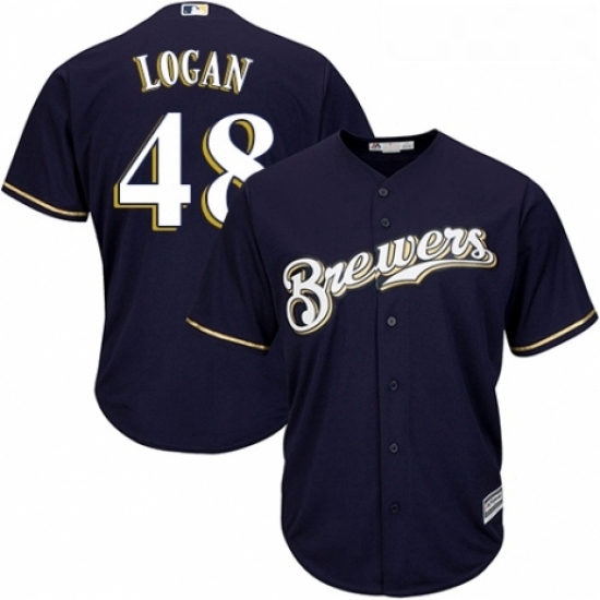 Youth Majestic Milwaukee Brewers 48 Boone Logan Authentic White Alternate Cool Base MLB Jersey Youth Majestic Milwaukee Brewers 48 Boone Logan Authentic White Alternate Cool Base MLB Jersey