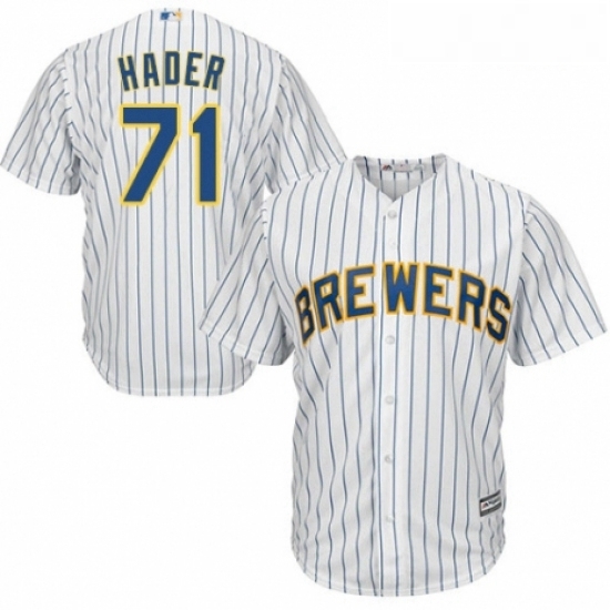 Youth Majestic Milwaukee Brewers 71 Josh Hader Authentic White Home Cool Base MLB Jersey Youth Majestic Milwaukee Brewers 71 Josh Hader Authentic White Home Cool Base MLB Jersey