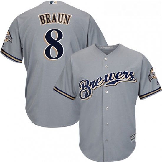 Youth Majestic Milwaukee Brewers 8 Ryan Braun Authentic Grey Road Cool Base MLB Jersey Youth Majestic Milwaukee Brewers 8 Ryan Braun Authentic Grey Road Cool Base MLB Jersey