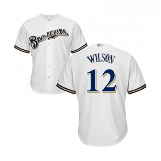 Youth Milwaukee Brewers 12 Alex Wilson Replica White Alternate Cool Base Baseball Jersey Youth Milwaukee Brewers 12 Alex Wilson Replica White Alternate Cool Base Baseball Jersey
