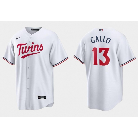 Men Minnesota Twins 13 Joey Gallo White Cool Base Stitched Baseball Jersey Men Minnesota Twins 13 Joey Gallo White Cool Base Stitched Baseball Jersey