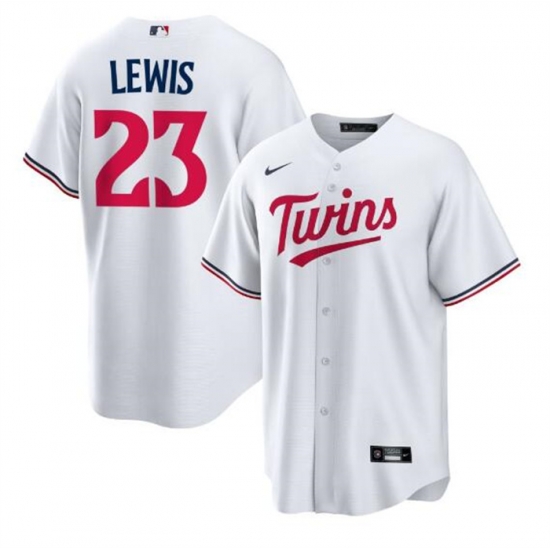 Men Minnesota Twins 23 Royce Lewis White Cool Base Stitched Baseball Jersey Men Minnesota Twins 23 Royce Lewis White Cool Base Stitched Baseball Jersey