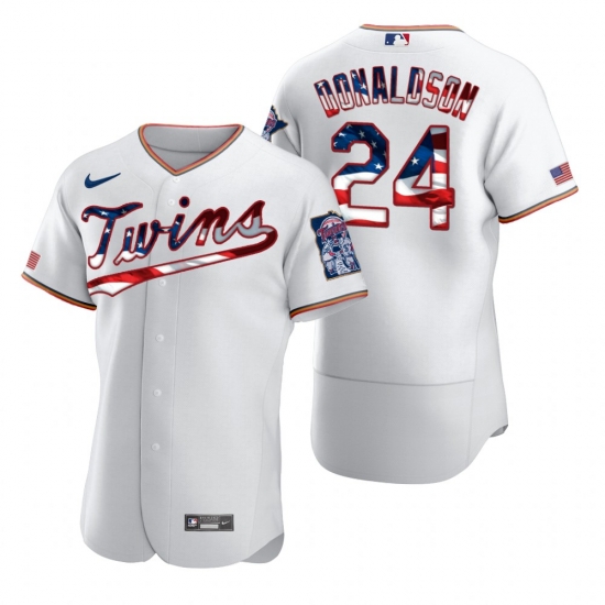 Men Minnesota Twins 24 Josh Donaldson Men Nike White Fluttering USA Flag Limited Edition Flex Base MLB Jersey Men Minnesota Twins 24 Josh Donaldson Men Nike White Fluttering USA Flag Limited Edition Flex Base MLB Jersey