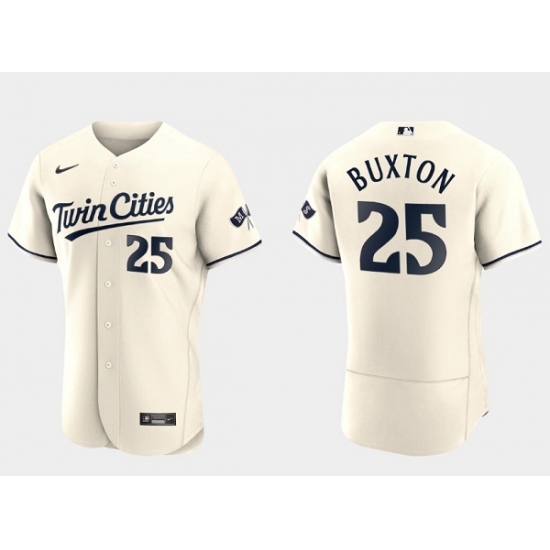 Men Minnesota Twins 25 Byron Buxton 2023 Cream Flex Base Stitched Jersey Men Minnesota Twins 25 Byron Buxton 2023 Cream Flex Base Stitched Jersey