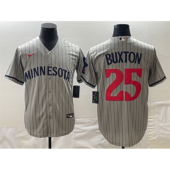 Men Minnesota Twins 25 Byron Buxton Grey Cool Base Stitched Jerseys Men Minnesota Twins 25 Byron Buxton Grey Cool Base Stitched Jerseys