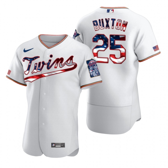 Men Minnesota Twins 25 Byron Buxton Men Nike White Fluttering USA Flag Limited Edition Flex Base MLB Jersey Men Minnesota Twins 25 Byron Buxton Men Nike White Fluttering USA Flag Limited Edition Flex Base MLB Jersey