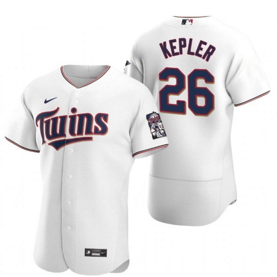 Men Minnesota Twins 26 Max Kepler White Flex Base Stitched Jerse Men Minnesota Twins 26 Max Kepler White Flex Base Stitched Jerse