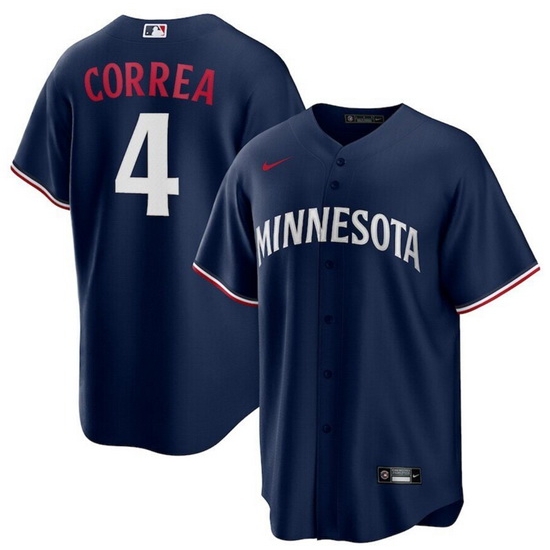 Men Minnesota Twins 4 Carlos Correa Navy Cool Base Stitched Jersey Men Minnesota Twins 4 Carlos Correa Navy Cool Base Stitched Jersey